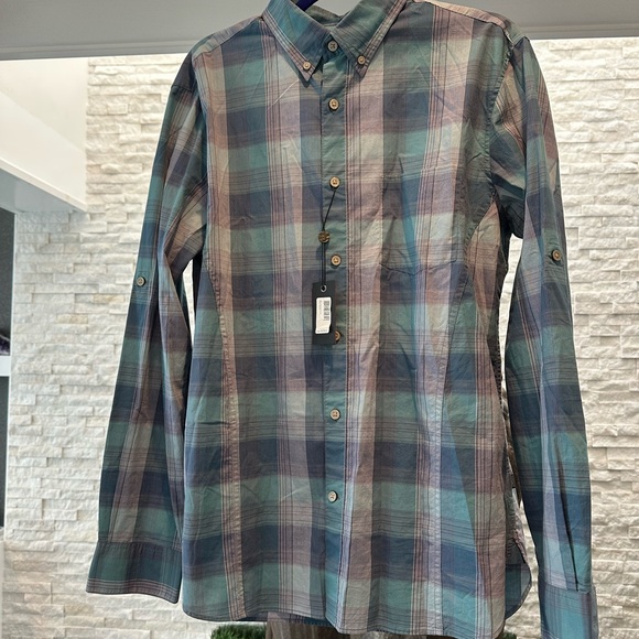 John Varvatos Other - BNWT John Varvatos Multicolor Plaid Button-Down Shirt size Medium